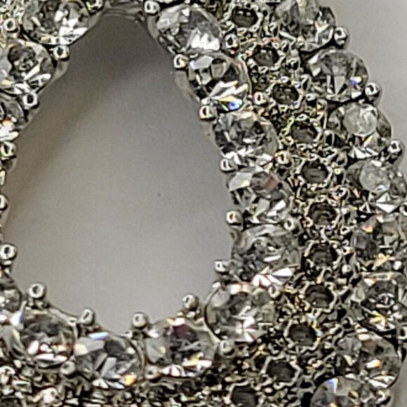 Silver Crystal Drop Earrings Dangle and Drop Earrings Bridal Earrings - Picture 3 of 7